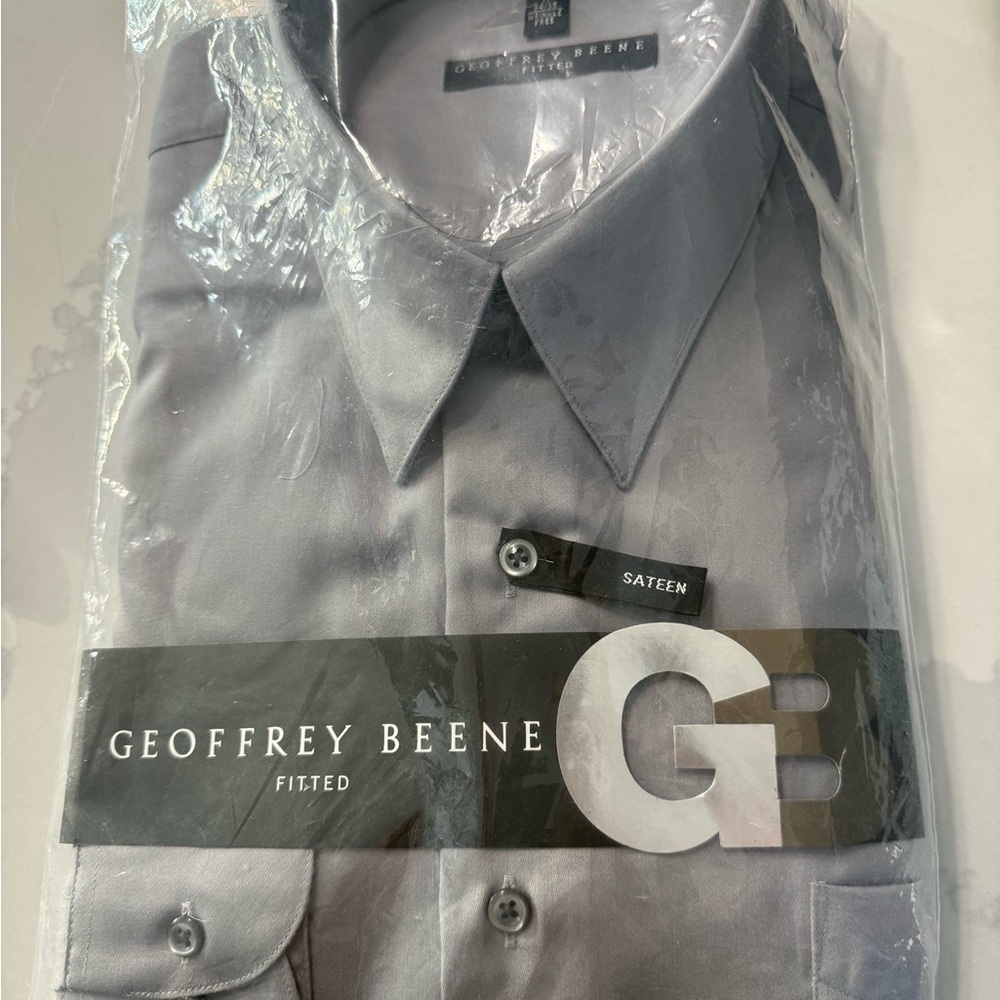 Geoffrey Beene Men's Silver Dress Shirt